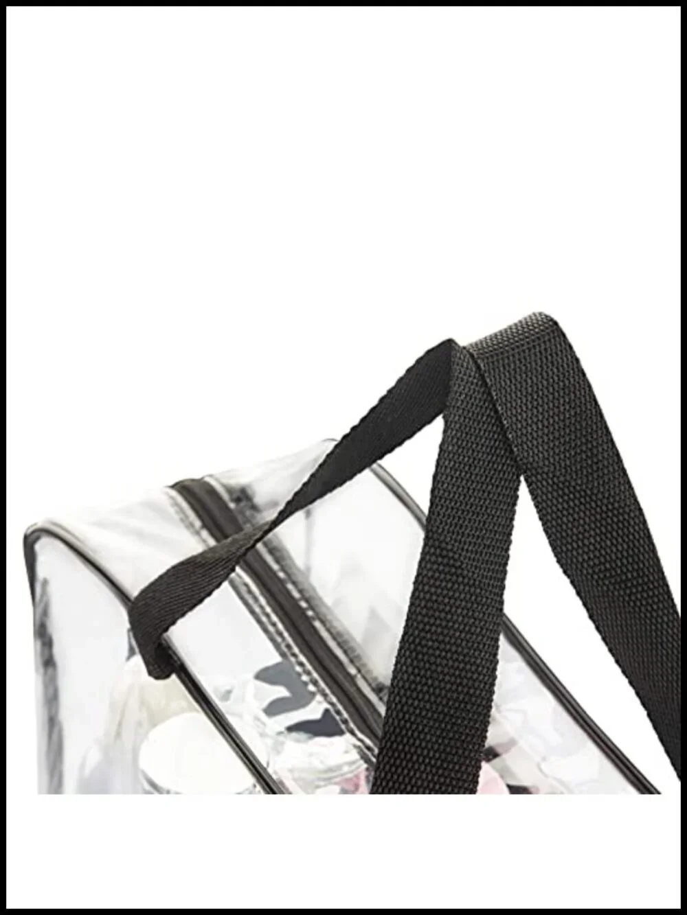2-Piece Clear Cosmetic Tote Bag, Waterproof Transparent Makeup Organizer,